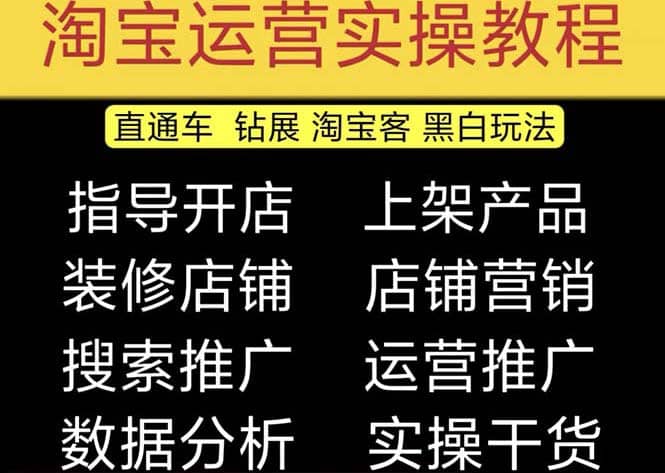 2023淘宝开店教程0基础到高级全套视频网店电商运营培训教学课程（2月更新）-知享知识库