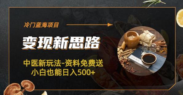 冷门蓝海项目-中医新玩法-资料免费送小白也能日入500+【揭秘】-知享知识库
