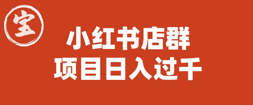 宝哥小红书店群项目，日入过千（图文教程）【揭秘】-知享知识库