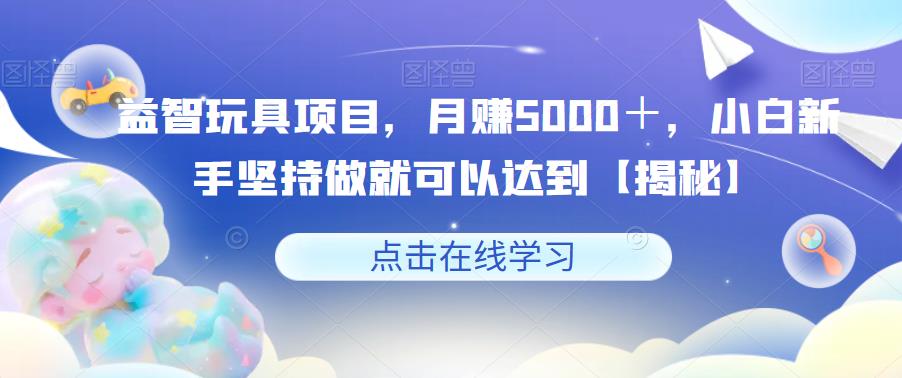 益智玩具项目，月赚5000＋，小白新手坚持做就可以达到【揭秘】-知享知识库
