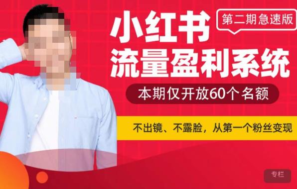 小红书流量盈利系统（第二期急速版），不出境，不露脸，轻松把流量变成米-知享知识库