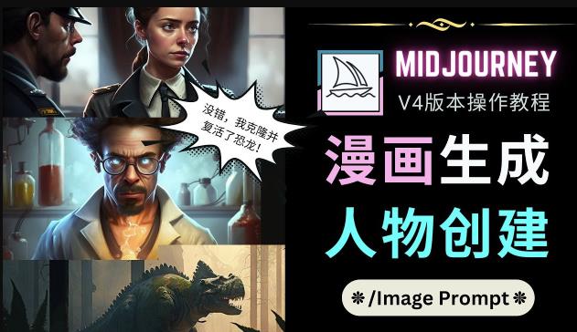 Midjourney V4版本操作教程：2个简单参数，完成漫画生成，人物创建-知享知识库