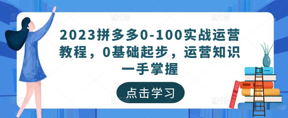 2023拼多多0-100实战运营教程,0基础起步,运营知识一手掌握-知享知识库