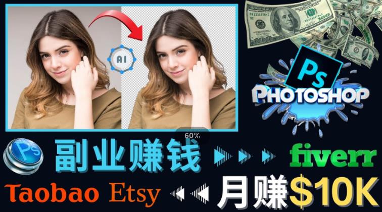 掌握PS修图技能,月赚5000美元以上–利用Adobe Photoshop赚钱的3种途径-知享知识库