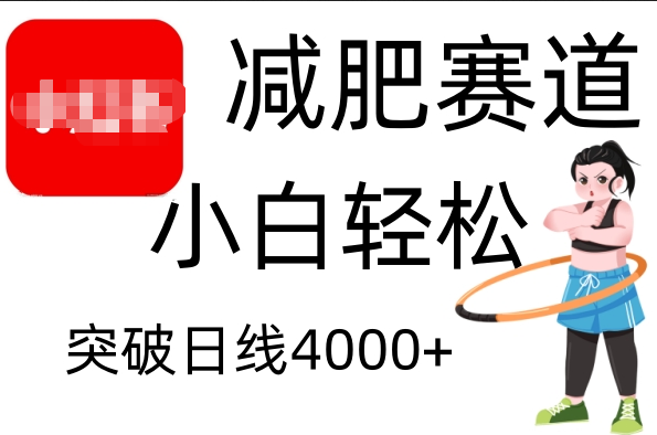 小红书减肥赛道,小白轻松日利润4000+-知享知识库