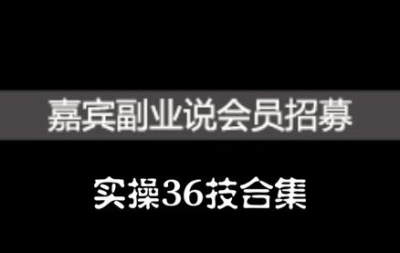 嘉宾副业说实操36技合集，价值1380元-知享知识库