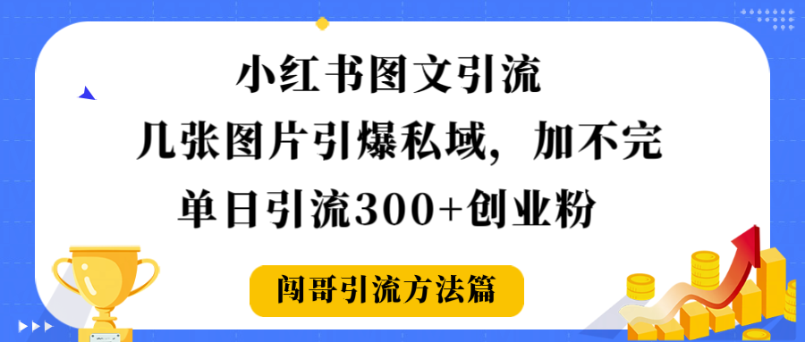 小红书图文引流,几张图片引爆私域加不完,单日引流300+创业粉-知享知识库