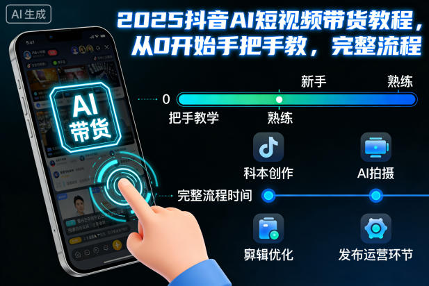 2025抖音AI短视频带货教程,从0开始手把手教,完整流程-知享知识库