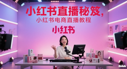 小红书直播秘笈,小红书电商直播教程-知享知识库