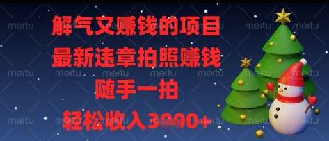 解气又挣钱的项目，最新违章拍照挣钱，随手一拍，轻松收入多张【揭秘】-知享知识库