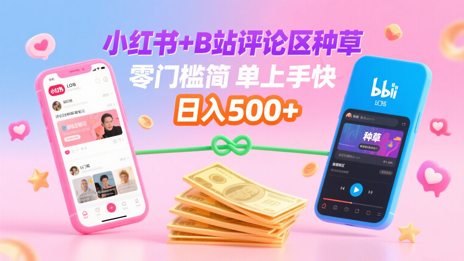 小红书+B站评论区种草,0门槛1分钟一单,只需复制粘贴,日入500+-知享知识库