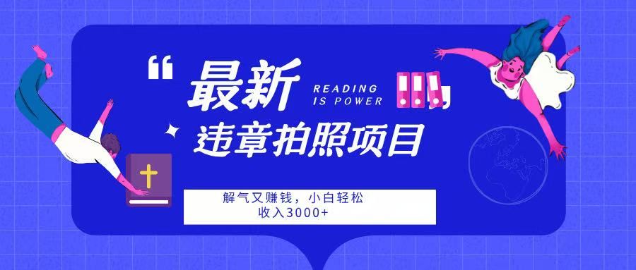 最新违章拍照项目，解气又赚钱，随手一拍，轻松收入3000-知享知识库