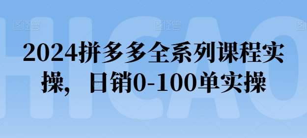 2024拼多多全系列课程实操，日销0-100单实操【必看】-知享知识库