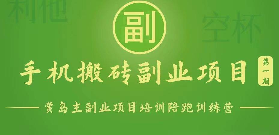 手机搬砖小副业项目训练营1.0，能用手机做的简单小副业-知享知识库