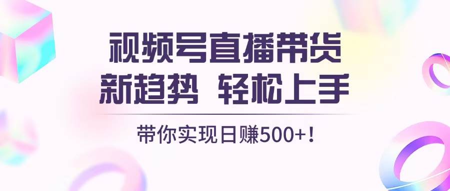 (13370期)视频号直播带货新趋势,轻松上手,带你实现日赚500+-知享知识库