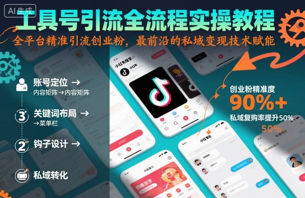 工具号引流全流程保姆级实操教程,全平台精准引流创业粉,最前沿的私域变现技术赋能-知享知识库