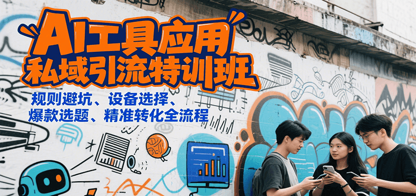 AI工具应用私域引流特训班，规则避坑、设备选择、爆款选题、精准转化全流程-知享知识库