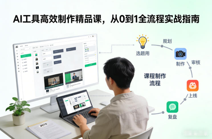 AI工具高效制作精品课，从0到1全流程实战指南-知享知识库