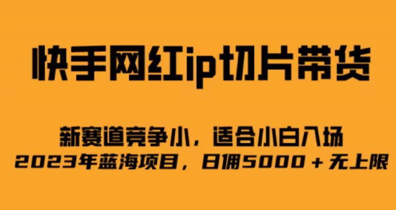 快手网红ip切片新赛道，竞争小事，适合小白 2023蓝海项目-知享知识库