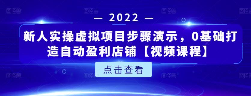 新人实操虚拟项目步骤演示,0基础打造自动盈利店铺【视频课程】-知享知识库
