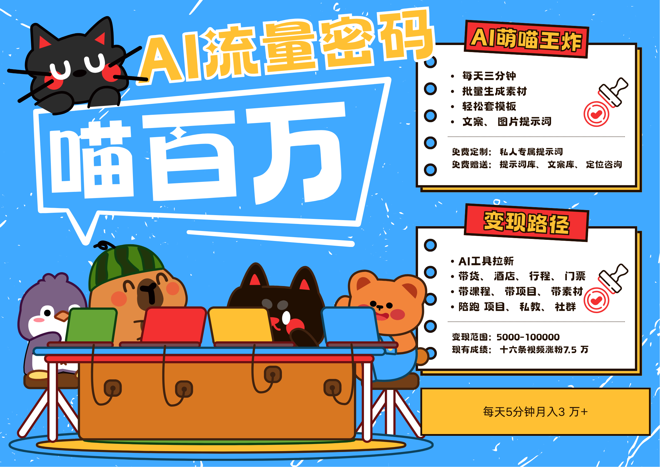 AI+宠物+旅行2025最火流量密码 轻松用AI宠物做文旅账号 可带货，带酒店，可以带行程，旅行社 小白三分钟学会 N种变现渠道 月入五位数  管道收益-知享知识库