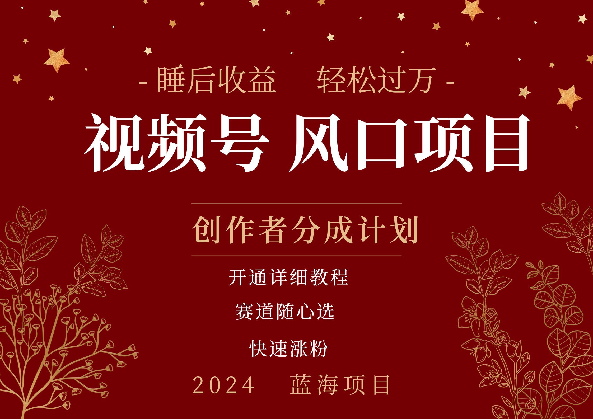 拥有睡眠收益的微信视频号大风口项目，轻松月入过万+，多赛道选择，可矩阵，玩法简单轻松上手-知享知识库