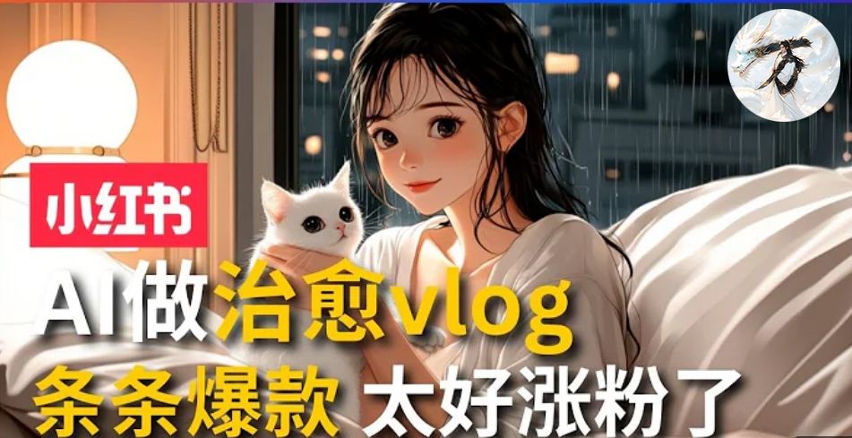 AI治愈系vlog动画视频,小红书7天 涨粉破千,商单报价1500+,0成本制作,日入2000+,有手就会 -知享知识库