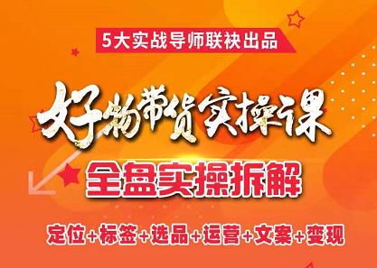 抖音好物带货实操课,全盘拆解抖音好物带货号全套流程打法-知享知识库