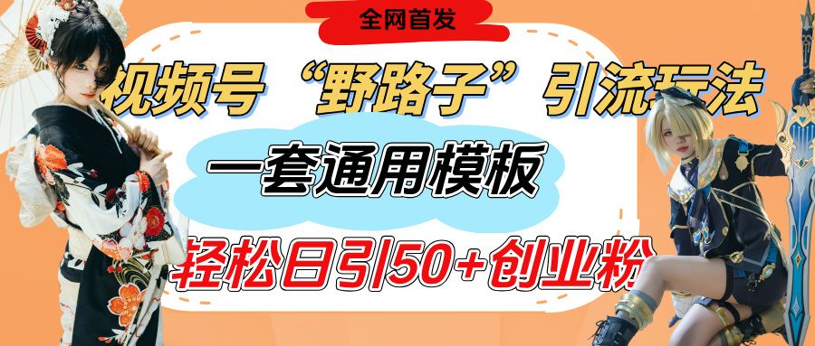 视频号“野路子”玩法，评论区疯狂截流，一套模板单日单号引流50+创业粉-知享知识库