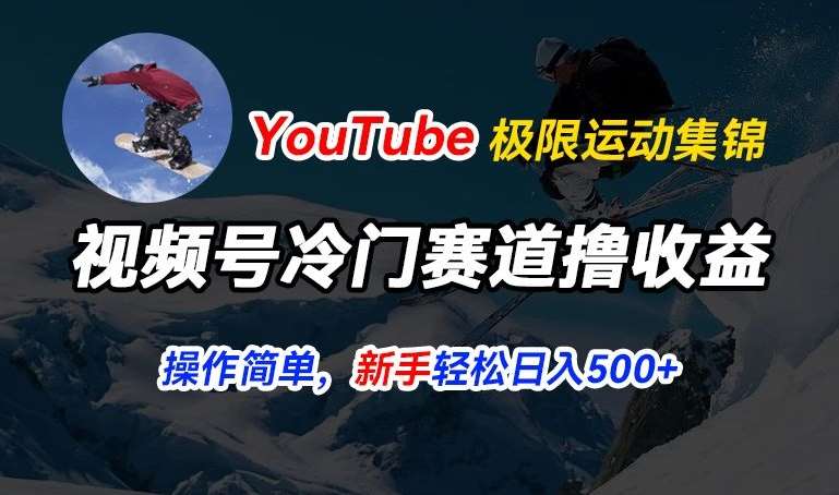 视频号冷门赛道撸收益，YouTube搬运极限运动集锦，暴力起号，操作简单流量高，轻松日入5张【揭秘】-知享知识库