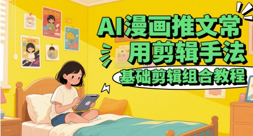 AI漫画推文常用剪辑手法，基础剪辑组合教程-知享知识库