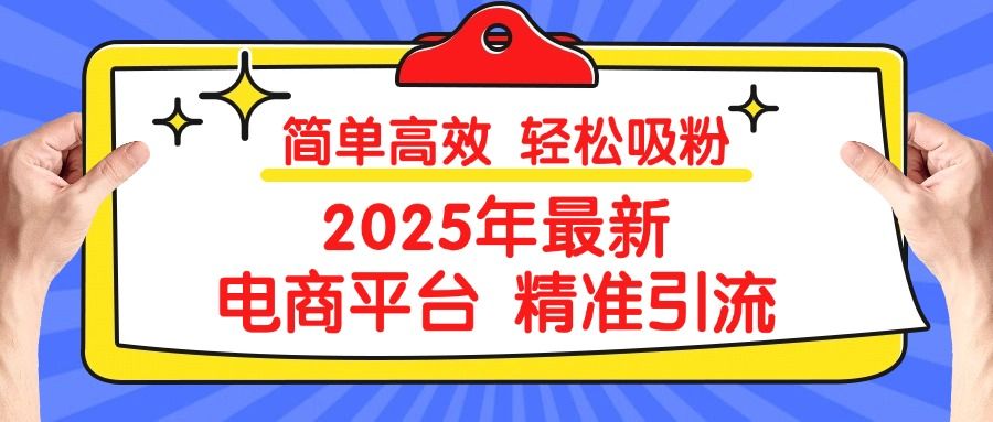2025年最新电商平台精准引流 简单高效 轻松吸粉-知享知识库