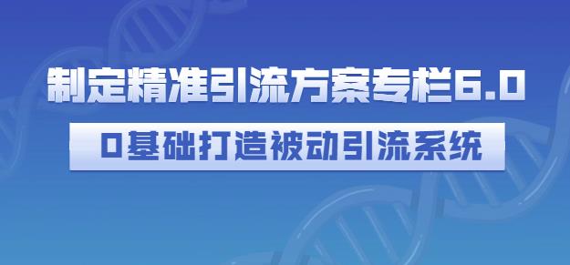 制定精准引流方案专栏6.0,0基础打造被动引流系统-知享知识库