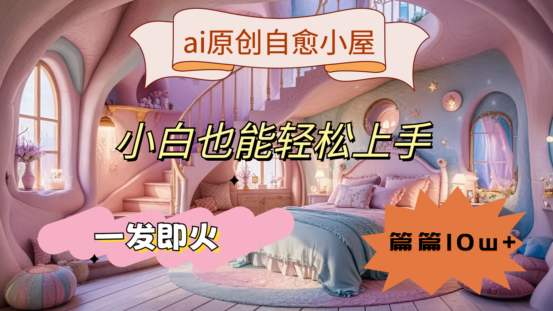 ai原创治愈小屋，小白也能轻松上手，一发即火，篇篇10w+-知享知识库
