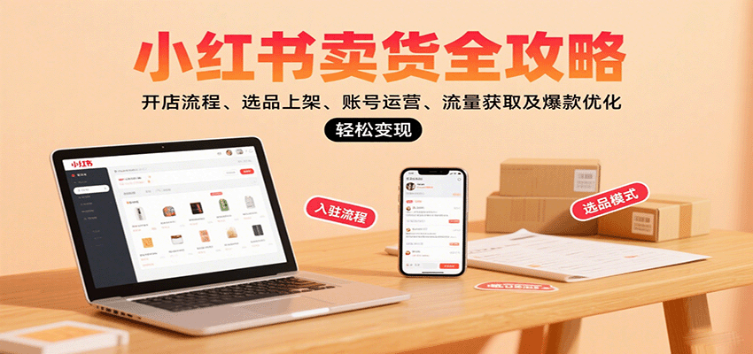 小红书卖货全攻略:开店流程、选品上架、账号运营、流量获取及爆款优化,轻松变现-知享知识库