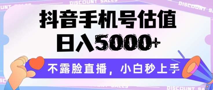 抖音手机号估值,日入5000+,不露脸直播,小白秒上手【揭秘】-知享知识库
