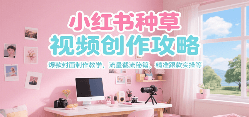 小红书种草视频创作攻略,爆款封面制作教学 ,流量截流秘籍 ,精准跟款实操等-知享知识库