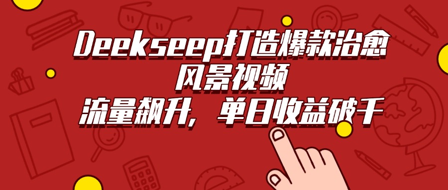 Deekseep打造爆款治愈风景视频，流量飙升，单日收益破千-知享知识库
