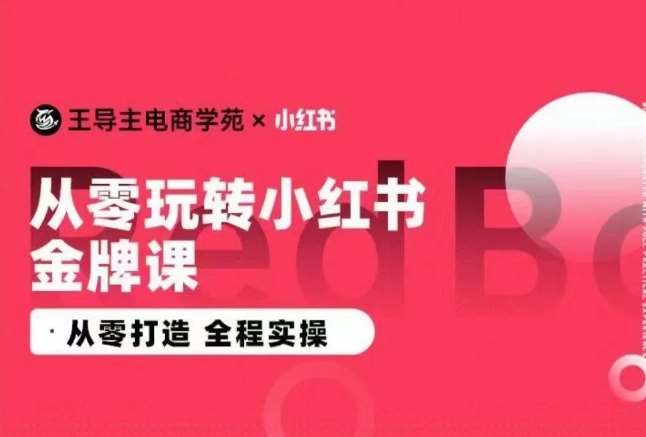 王导主·小红书电商运营实操课，​从零打造  全程实操-知享知识库