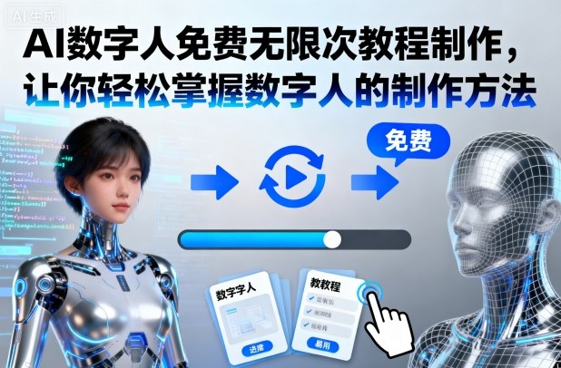 AI数字人免费无限次教程制作,让你轻松掌握数字人的制作方法-知享知识库