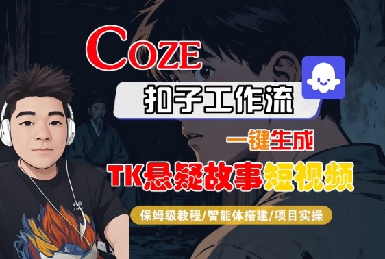Coze扣子智能体工作流一键生成“TK悬疑故事“短视频，全流程保姆级教学-知享知识库