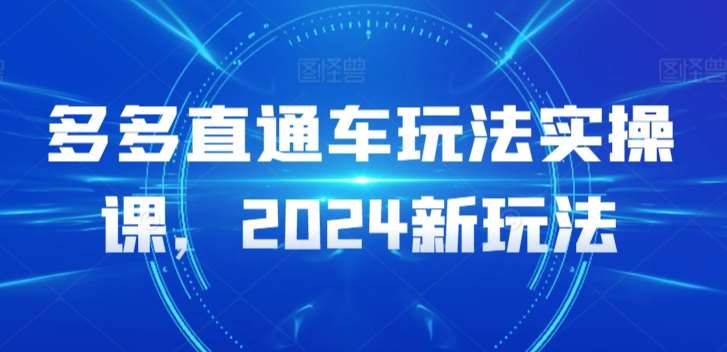 多多直通车玩法实操课,2024新玩法-知享知识库