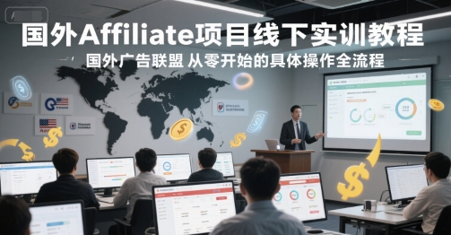 国外Affiliate项目线下实训教程,国外广告联盟从零开始的具体操作全流程-知享知识库