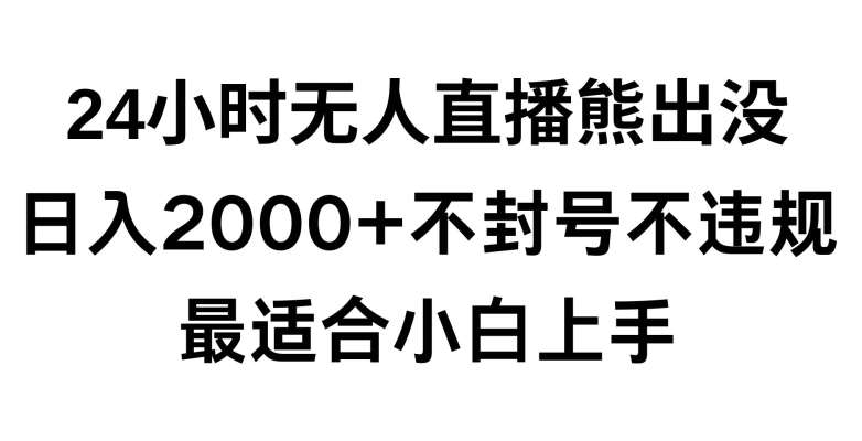 快手24小时无人直播熊出没，不封直播间，不违规，日入2000+，最适合小白上手，保姆式教学【揭秘】-知享知识库