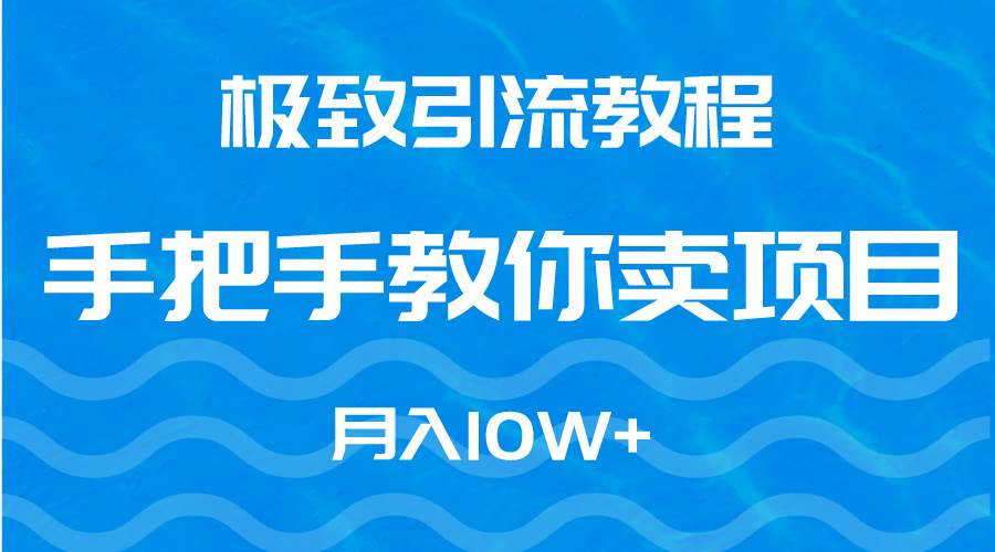 （9265期）极致引流教程，手把手教你卖项目，月入10W+-知享知识库
