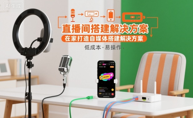 直播间搭建解决方案，在家打造自媒体搭建解决方案-知享知识库