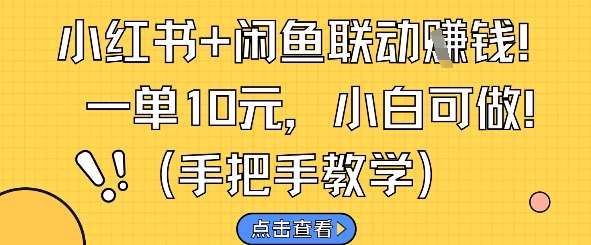 小红书+闲鱼联动挣钱,一单10元,小白可做-知享知识库