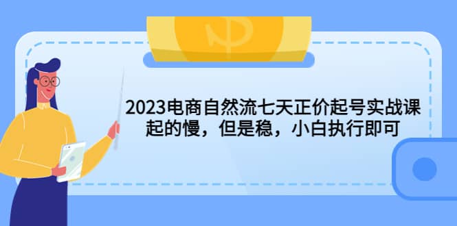 2023电商自然流七天正价起号实战课:起的慢,但是稳,小白执行即可-知享知识库