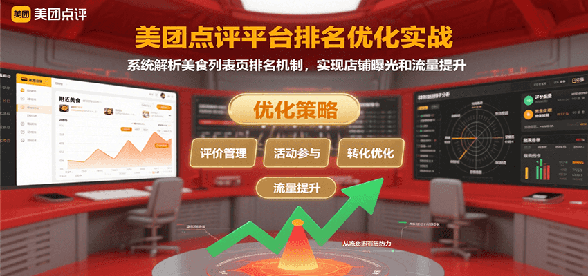 美团点评平台排名优化实战，系统解析美食列表页排名机制，实现店铺曝光和流量提升-知享知识库