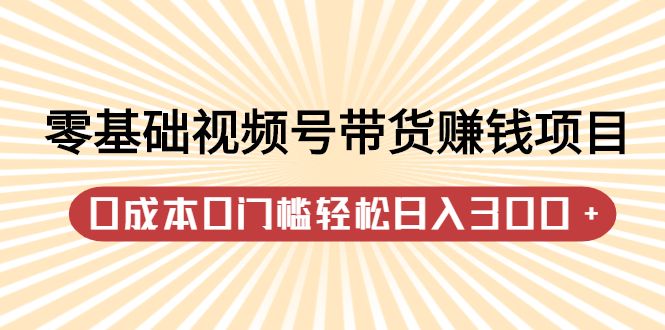 零基础视频号带货赚钱项目,0成本0门槛轻松日入300+【视频教程】-知享知识库